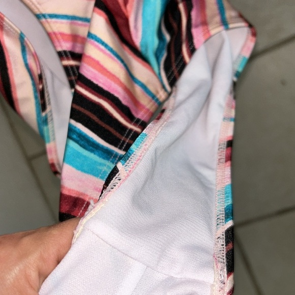 STYLISH Striped Retro Style Swimsuit with Adjustable Straps Size L - Picture 4 of 4